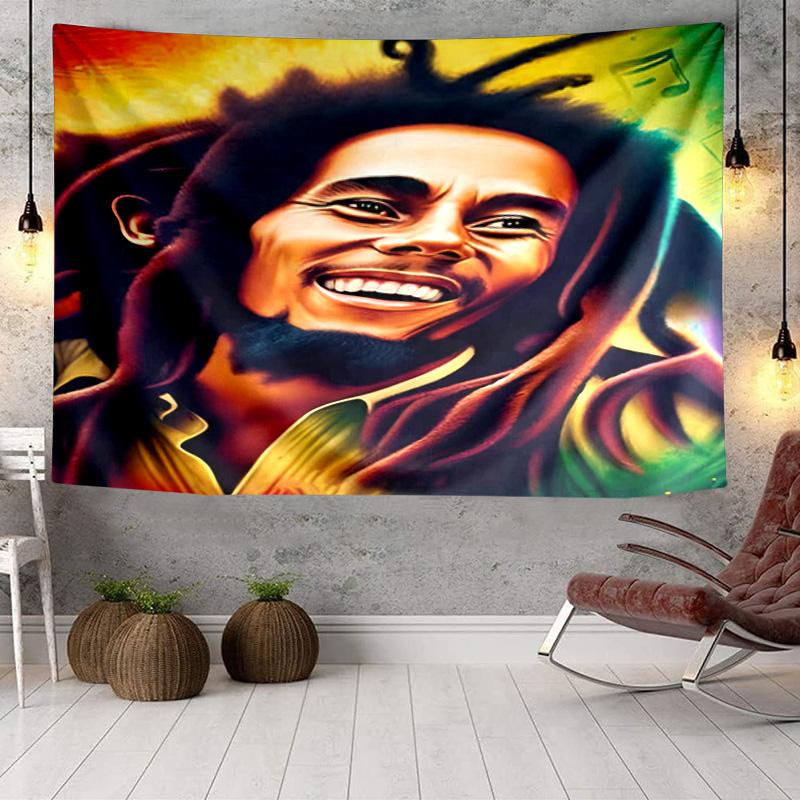 Bob Music Vibrant Art Tapestry, Unique Design Tapestry, Wall Decor for Bedroom,Livingroom, Playroom,Heartwarming Fan Holiday Gifts