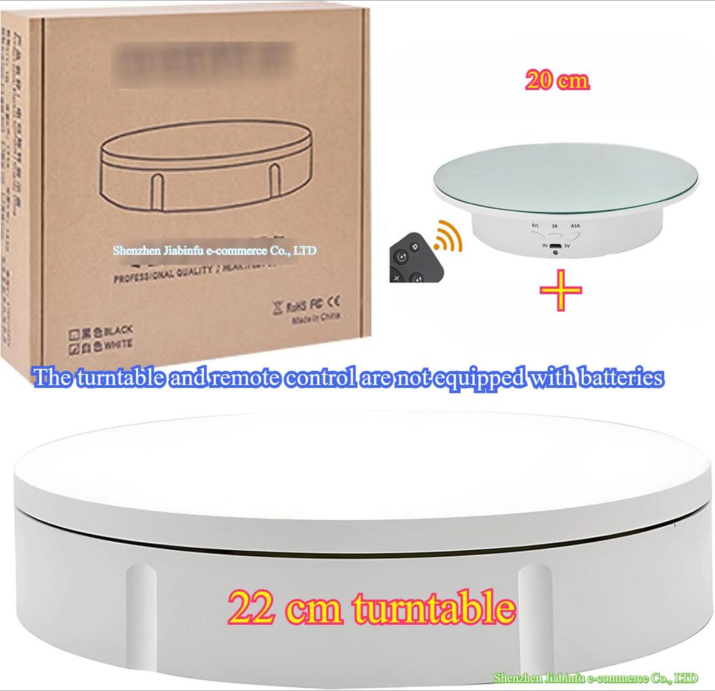 360 Degree Rotating Turntable 8.66 Inch,for Photography, Heavy Duty, Automatic Remote Control Display Platform