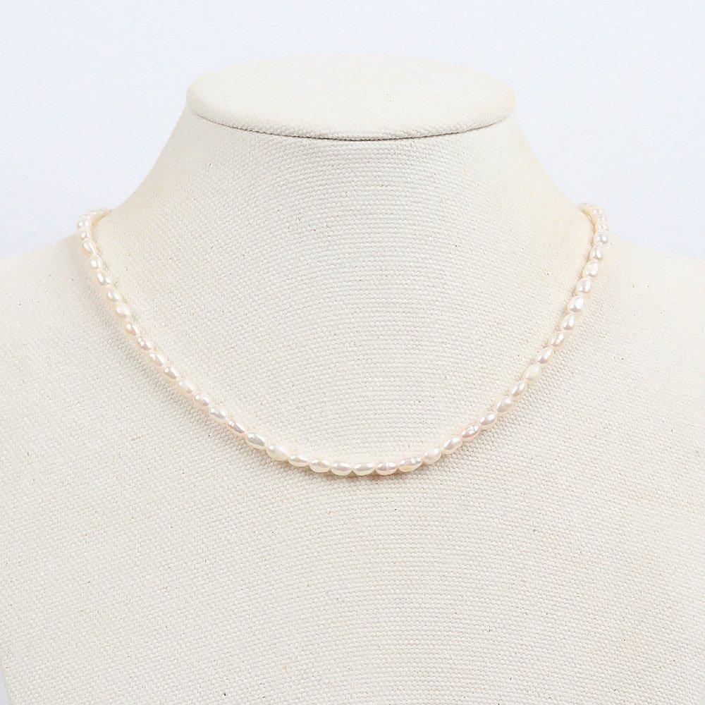 [925 Silver] Mystic Freshwater Pearl Necklace_4mm Pearl