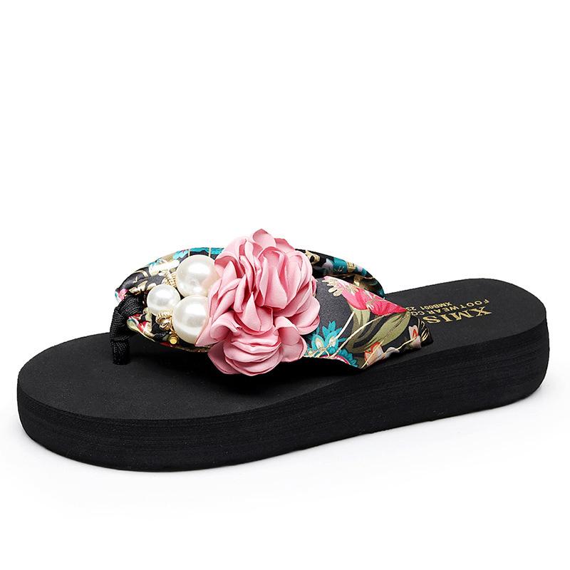 Summer Non Slip Children's Flip Flops Girls Fashion Beach Shoes Pinch Sandals Female Flowers Slippers Wear