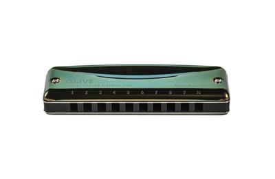 Harmonica 10 trous OLIVE clé de do C-20