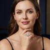 Luxury 925 Sterling Silver Classic Ring for Women Shining Jewelry Simple Like Diamond Ring Imitation Diamond Women's Ring Gifts