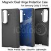 Dual Hinge Axis Case For Samsung Galaxy Z TriFold Aramid Carbon Fiber Case Magnetic MagSafe Cover Ultra Thin Lightweight