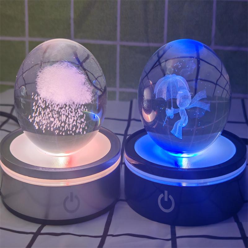 Solar System 3d kristallkula Kristallklot Laser snidad kristallkula med kulstativ Dekorativa planetsfärer Galaxy Födelsedagspresentprydnader