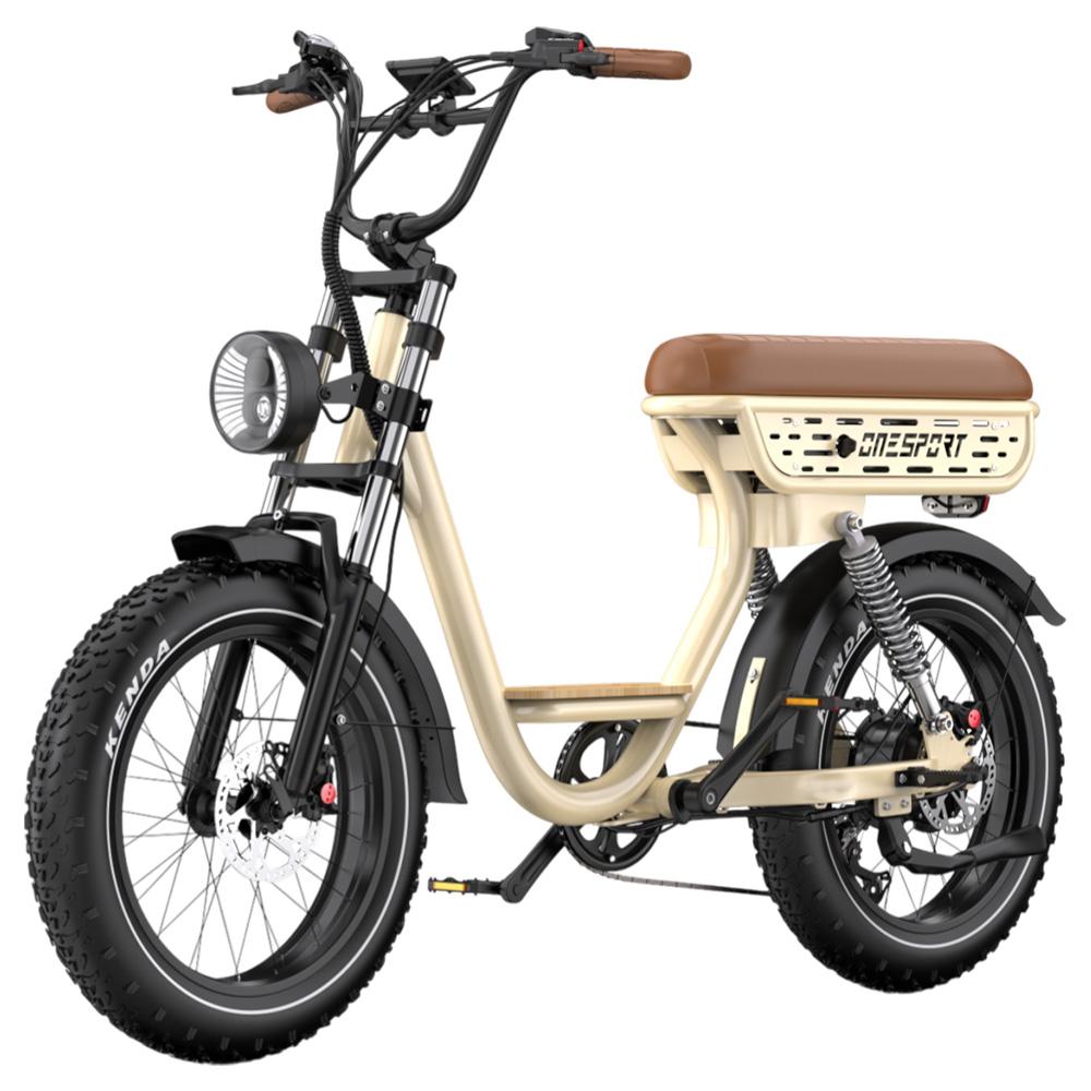Onesport W77 Electric Bike, 500W Motor, 48V 18Ah Battery, 20*4 inch Tires, 25km/h Max Speed, 90km Range