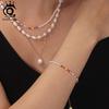 ORSA JEWELS 925 Sterling Silver Bracelet, Shell Pearls & Colorful Beads, Stylish & Versatile Jewelry for Any Occasion Gfit PSB05