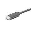 Gray Waterproof MiniDC to Type-C Male-to-Male Power Charging Cable for Outdoor Use