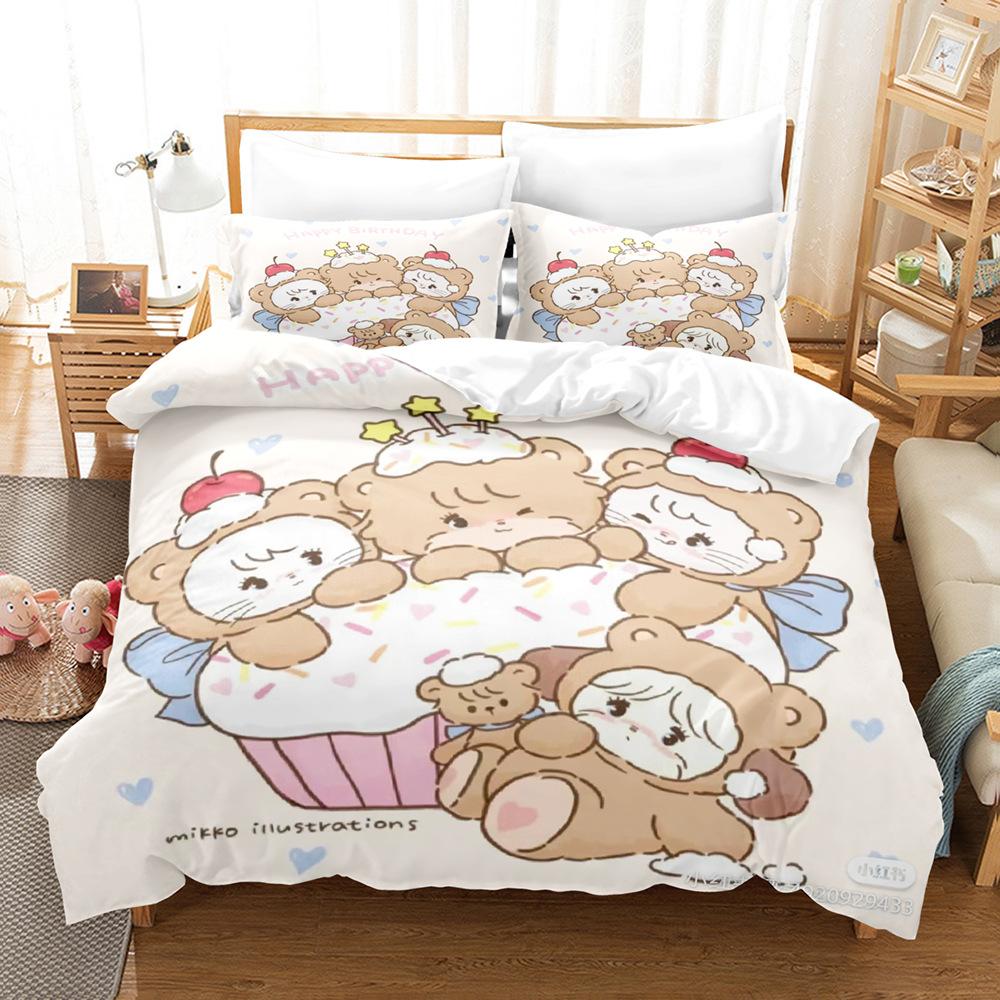 Quilt Cover Three-Piece 3D Digital Printing Single Dormitory