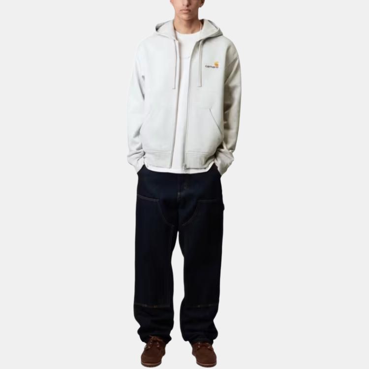 Carhartt WIP SS24 Hooded American Script Jacket Men Jacket Light-Gray I033063-482-XX