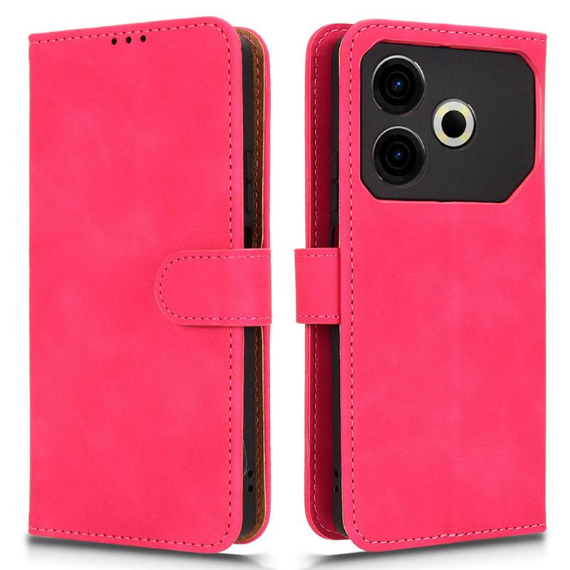 For TECNO Pova 6 Neo Case Skin-Touch Leather Wallet Stand Anti-Drop Phone Cover