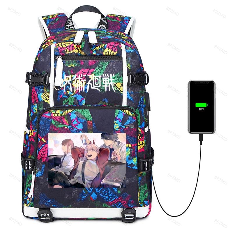 Yuhuaouzhou Sac A Dos Jujutsu Kaisen Sacs À Dos Décontractés Pour les filles Kawaii Sac Janpan Anime Cartable Mochila De Escola Ne Softback Sac À Dos
