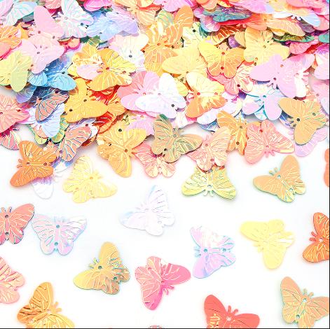 40g Mix Color Sequin Spacer Beads Glitter Heart/Butterfly Shape Paillettes For DIY Craft Nial Headwear Bracelet Jewelry Findings