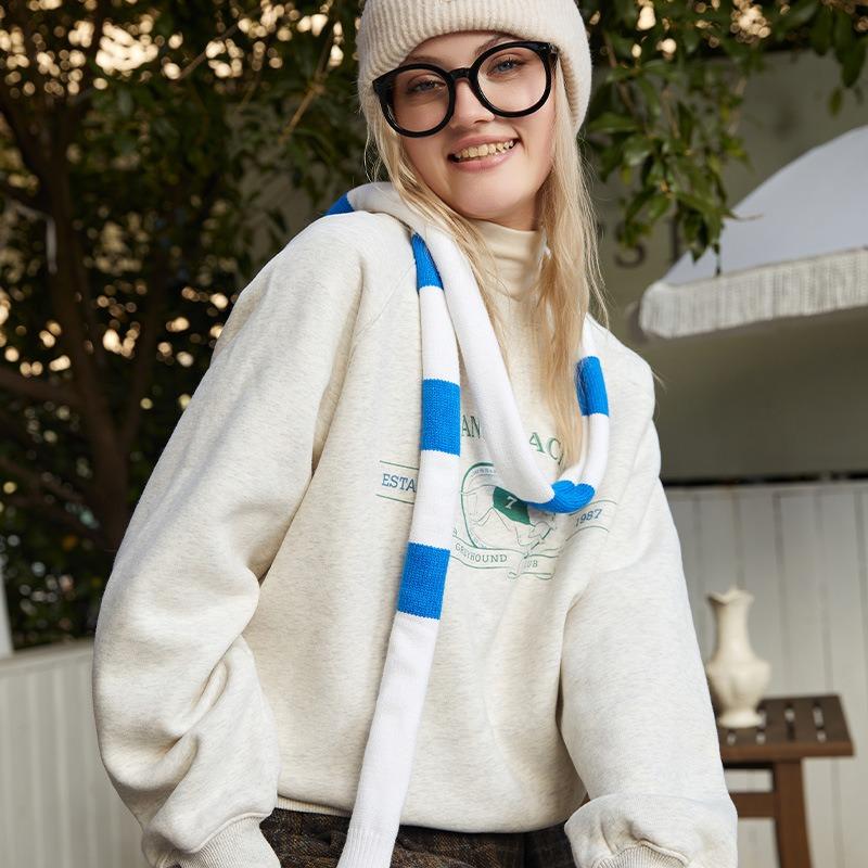 Niche Scarf Warm Knitted Scarf Women's Winter Senior Creative Sense Dopamine Scarf Decoration