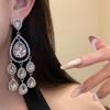 Exaggerated Design Water Drop Earrings Colored Crystal Tassel Earrings  Ladies' Jewelry
