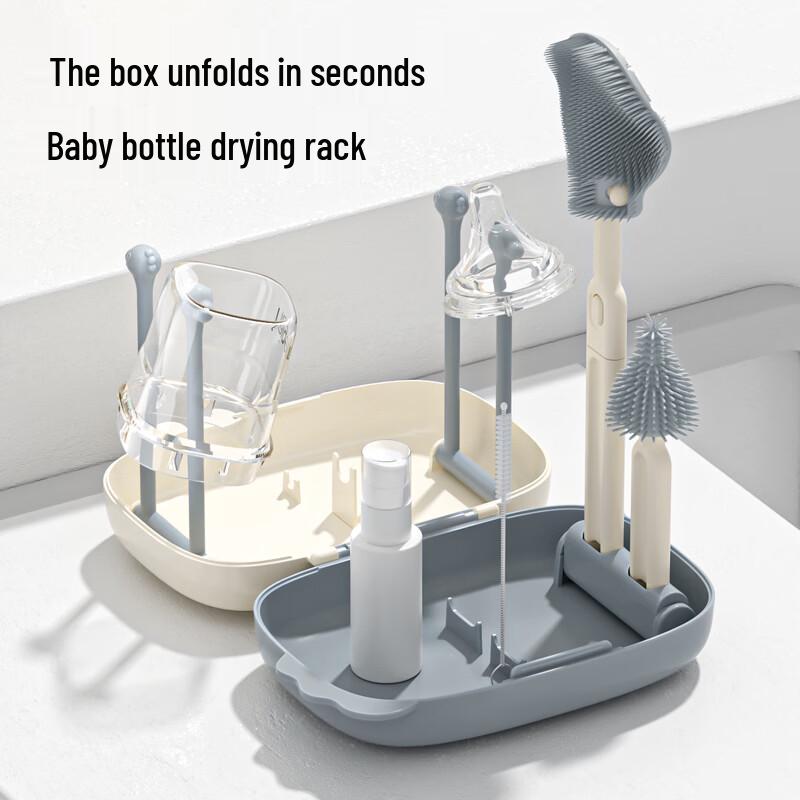COOKSS Portable Silicone Baby Bottle Cleaning Brush Set