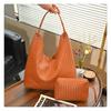 Women's 2025 Retro Large Capacity Woven Shoulder Tote Bag - New Fashion, Commute Style.