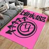 Blink-182 Logo Rosa Teppich geeignet als rutschfeste Matte für das Wohnzimmer oder Schlafzimmer Sofa