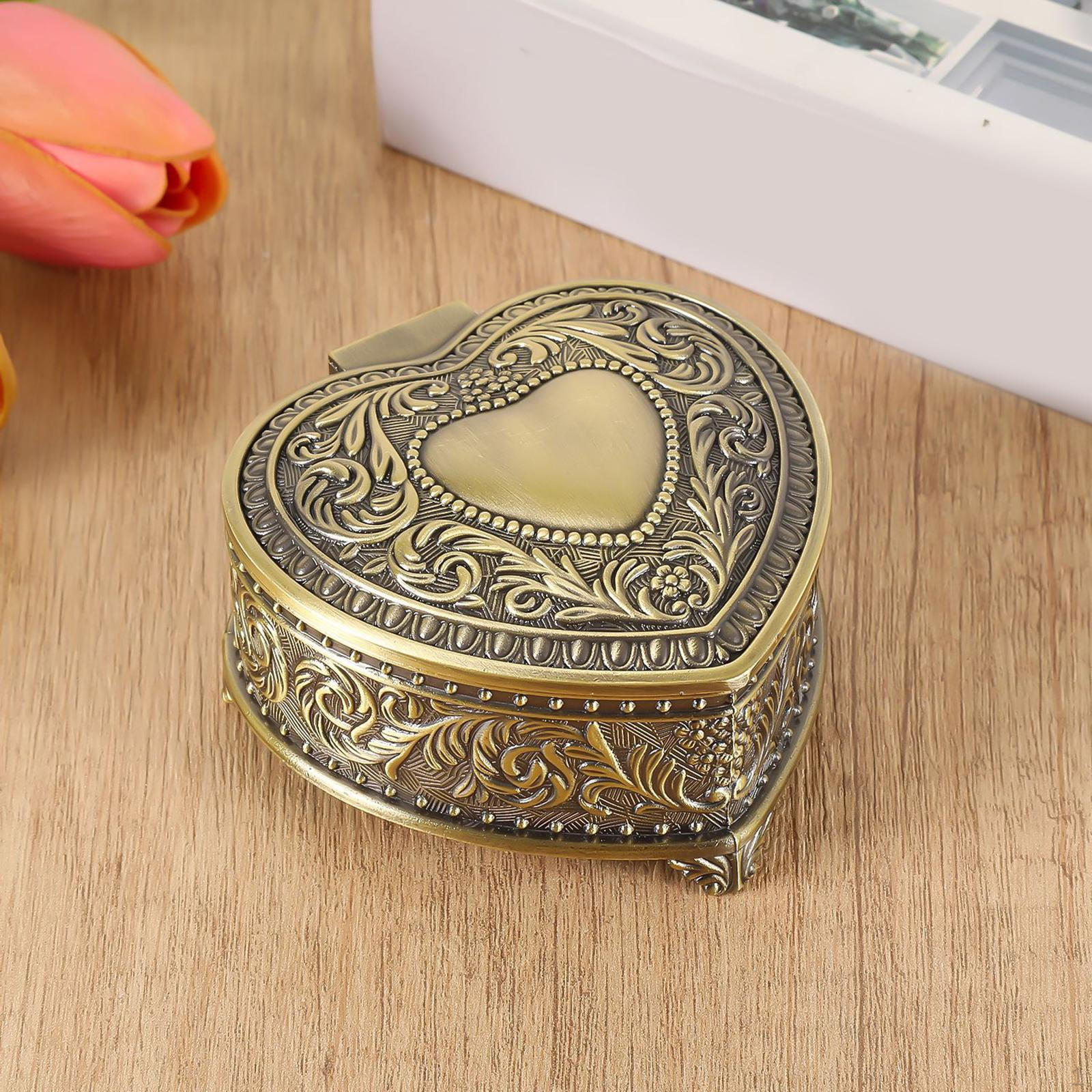

Jewelry Box Trinket Case Ornament Necklace Rings Earrings Organizer Decor