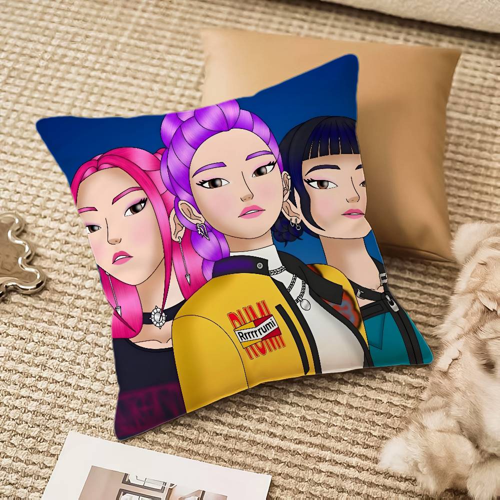 K-Kpop Demon Hunters Pillow Case Anti-Dustmite Invisible Zipper Sofa Bed