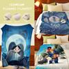 Animation S-Song Of The S-Sea Throw Flannel Throw Blanket, Lightweight Cozy, Durable Washable Cute Cool