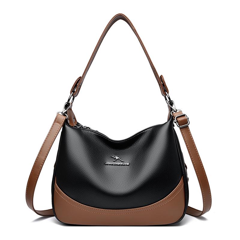 Autumn/Winter 2025 Women's Crossbody Bag: Fashionable, Versatile, Large Capacity, Color Block Style