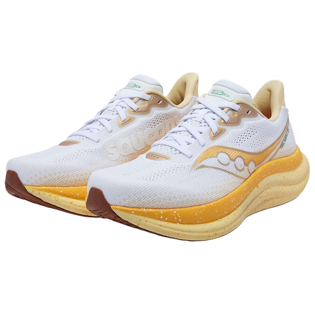 Saucony Triumph Victory 23 Training City Commuting Running Shoes Unisex White Yellow S31023-562