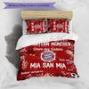 3pcs FC Bayern München logo pattern bedding set duvet cover set includes duvet cover &pillowcases,perfect all season bedroom decoration&gift