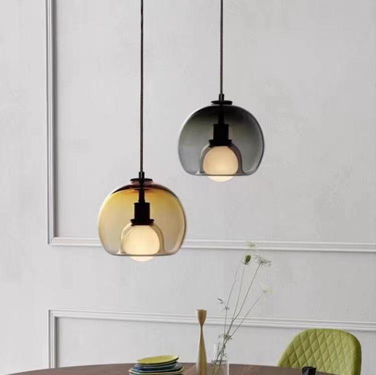 Modern Nordic Glass Pendant Light for Coffee Shop or Bedroom