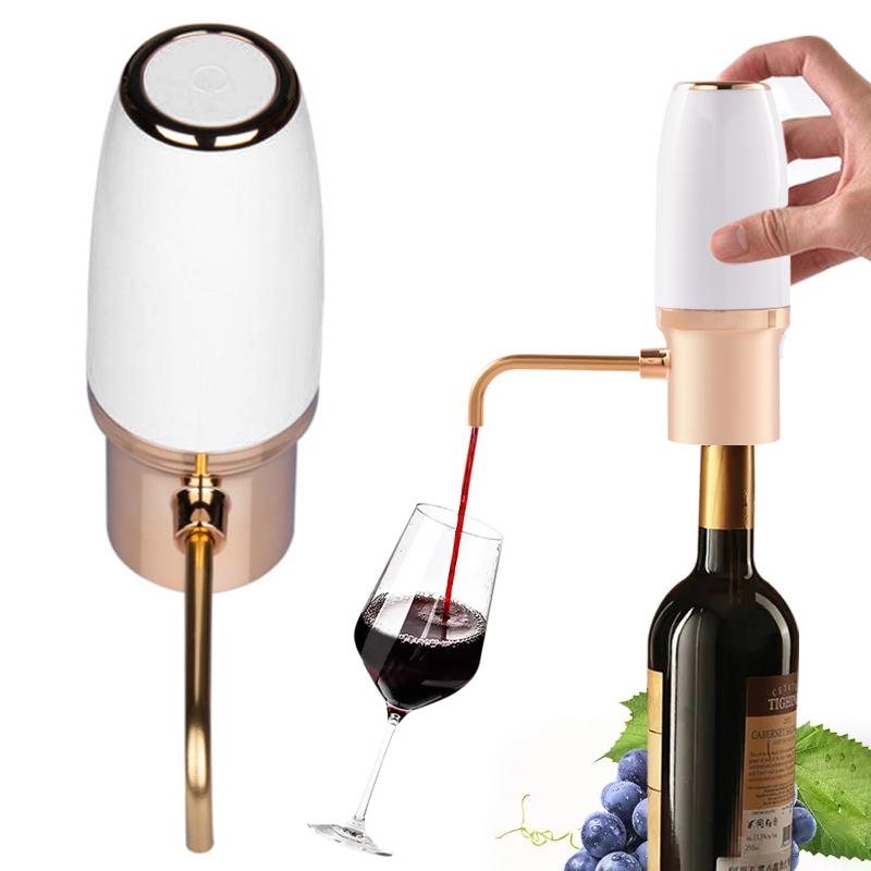 Electric Wine Aerator Wine Decanter USB Rechargeable Automatic Red Wine Aerator Pump Dispenser for Red and White Wine Aeration