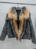 European and American winter new hooded natural fox fur collar high-end fur short thickened warm down jacket women