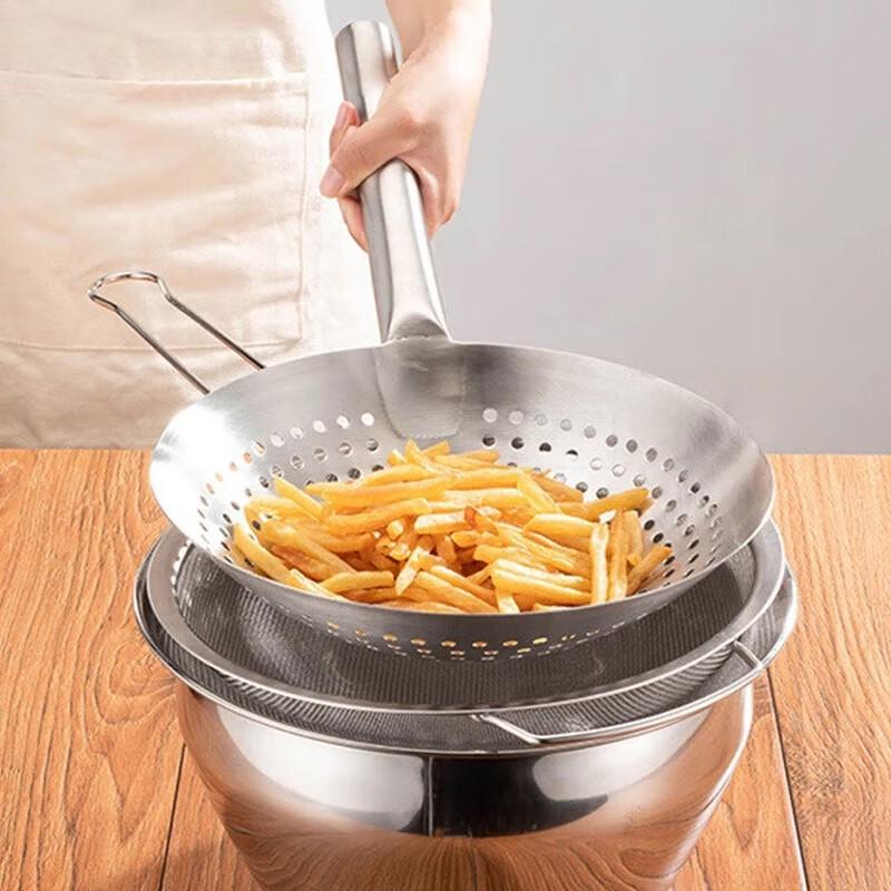 SPSR Commercial Stainless Steel 24cm Skimmer Spoon Set of 3