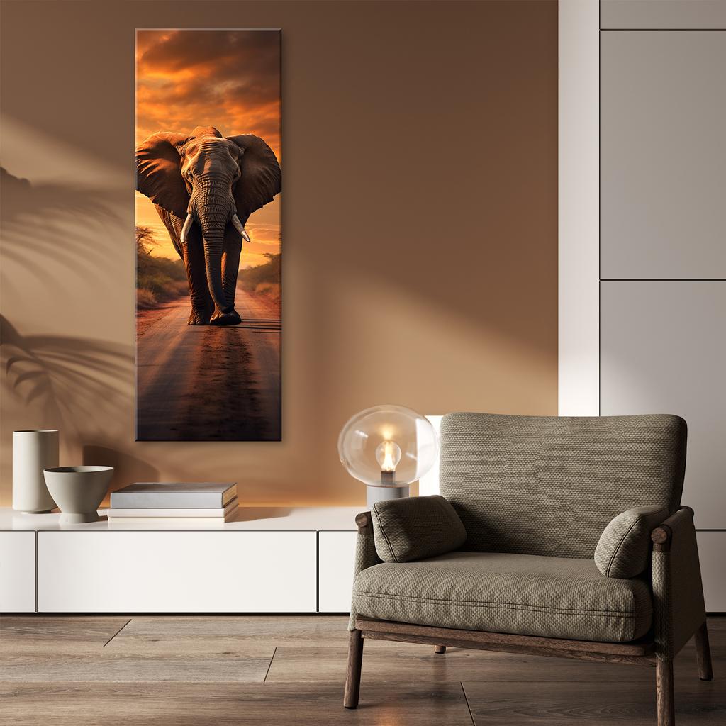 Canvas Print, Elephant Africa Safari