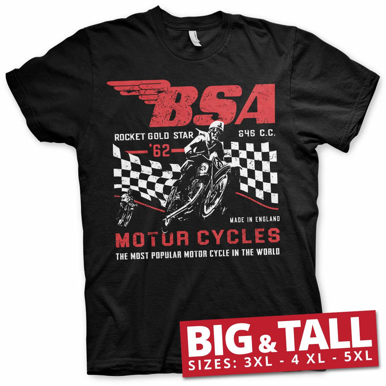 T-Shirt Licencié B.S.A. Motos Rocket Gold Star BIG TALL 3XL 4XL 5XL XXXL