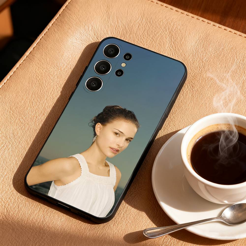 

Elegant Natalie Portman Phone Case For Samsung S26,S25,24,23,22,30,21,10,9,Ultra,Plus,Lite,Black Soft Case Samsung S20plus5G
