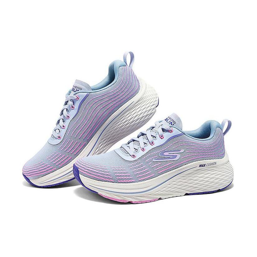 Skechers Max Dämpfung Elite 2.0 Bequem Trendig Mesh Stoßdämpfend Atmungsaktiv Low Top Laufschuhe Damen Sneaker Blau Rosa 129600-LBPK