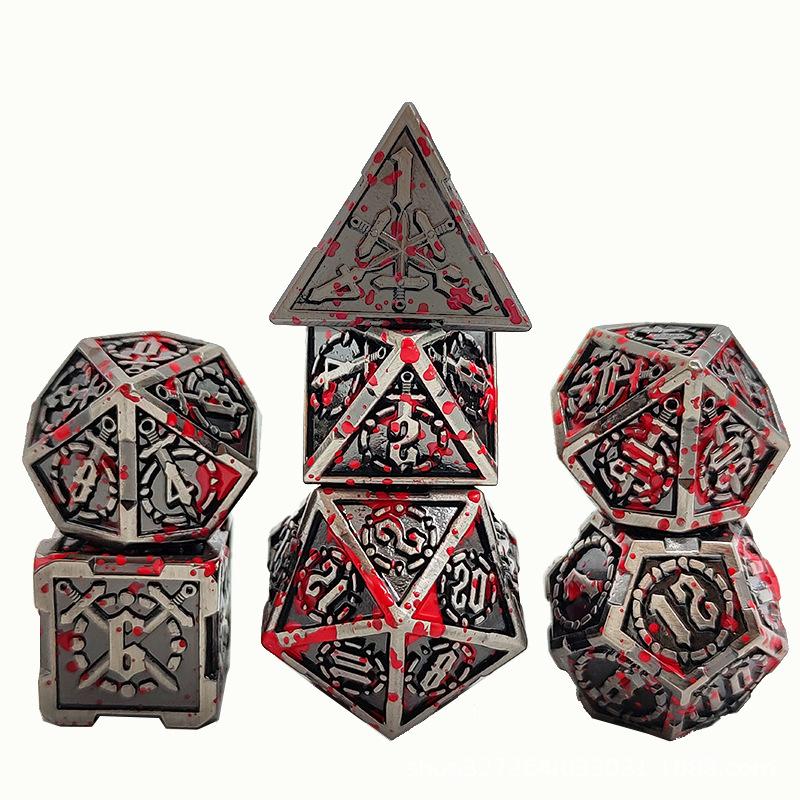 Paladin' Sacrifice RPG Dice Set of 7 Metal Dice
