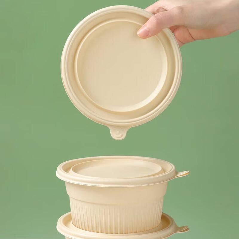 ZLIII Disposable Corn Starch Round Food Containers