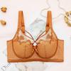 Sexy 3D Embroidered Lace Shell Cup Bra Set for Side Breast Enhancement and Smaller Busts