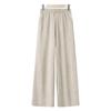 2026 New Ice Silk Mom Pants: Lightweight Summer Style, Versatile Straight-Leg, Casual Nine-Tenths Length for Middle-Aged and Elderly Women.