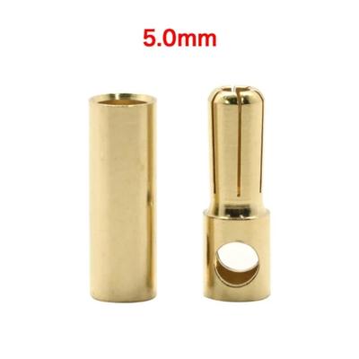 High Quality Battery Gold-plated Bullet Banana Plug 2mm 3mm 3.5mm 4mm RC Battery Parts Banana Male Female Connector
