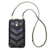 Mobile Phone Bag Women's Leather Embroidered Oblique Span Bag New Mini Sheepskin Chain Small Bag Fashionable Mobile Phone Bag Tide