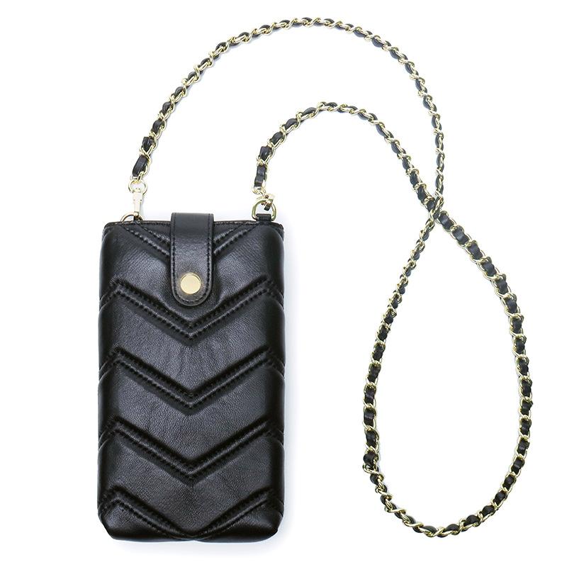 Сумка для мобильного телефона женская кожаная вышитая косая сумка Span мини овчина цепочка маленькая сумка модная сумка для мобильного телефона Tide