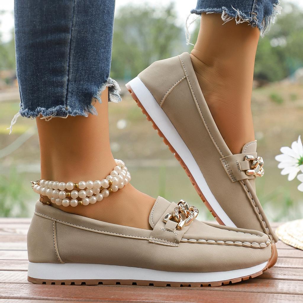 2025 New Women Loafers Shoes Suede Comfortable Lightweight British Style Women Spring Shoes Thick Bottom Large Size Ladies Shoes