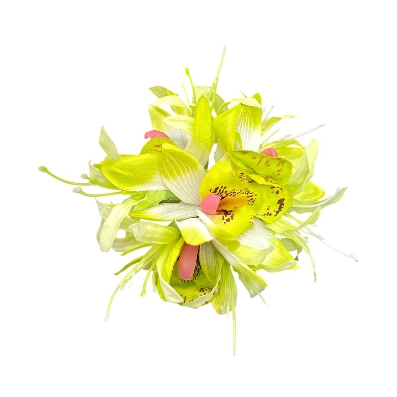 Pince à Cheveux Fleur Tropicale Épingle à Cheveux Florale Barrette Décoration de Cheveux Accessoires de Cheveux Pour Coiffures de Mariée et de Tous les Jours