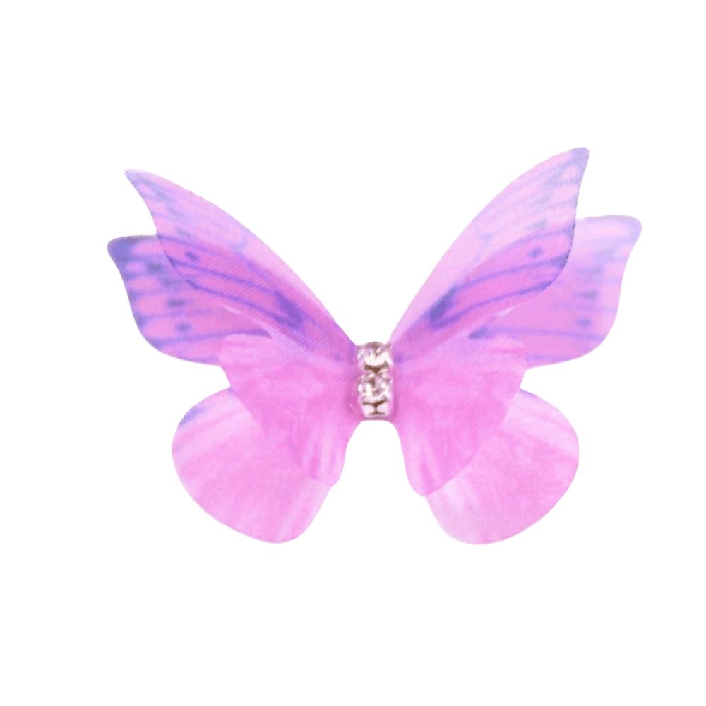 50 ks 3D šifonové vyšívané nášivky motýlů Oblečení Šicí nášivka Svatební doplňky do vlasů
