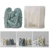 Practical Silicone Craft Mold Accessory for Candle Mothers Child Figure Sturdy Home Decoration Casting Tool Daily Use