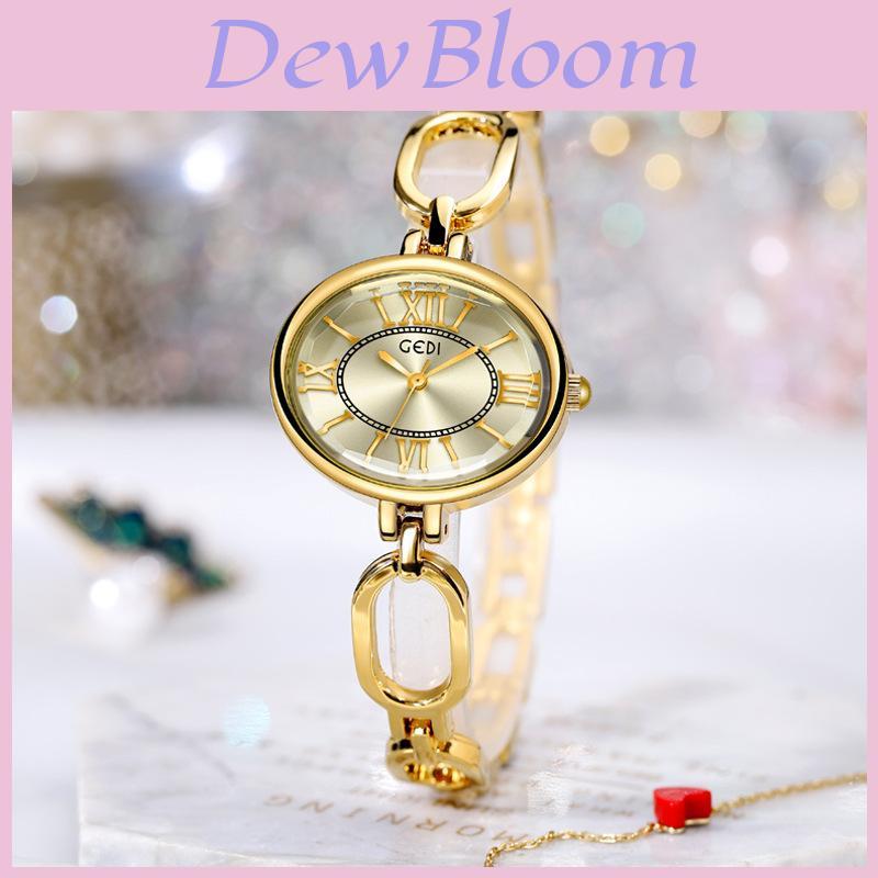 Gadi Vintage Oval Womens Watch With Quartz Movement Waterproof Jewelry Clasp For Elegant Ladies