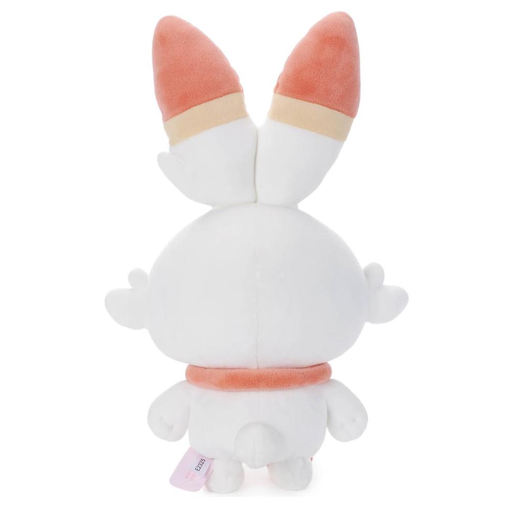 Takara Tomy Arts (TAKARATOMY A.R.T.S) Pokemon Pokepiece Mocchi-Mocchi-Style Plush Scorbunny Plush Toy, Approximately 36cm Tall
