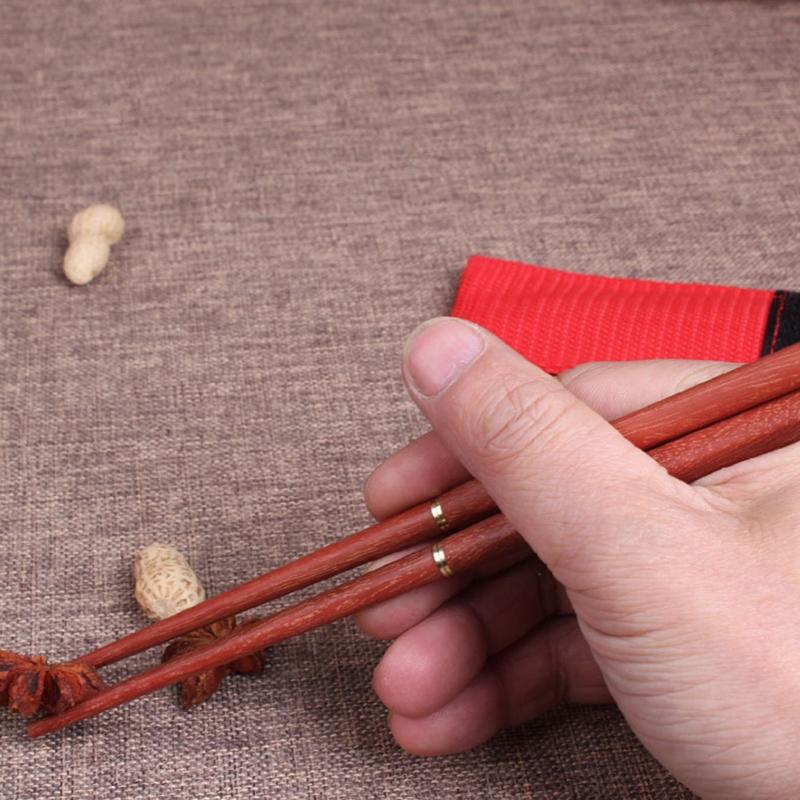 20.5cm Length Natural Wood Chopsticks Folding Cutlery for Outdoor Hiking Camping Easy Carrying Dinnerware