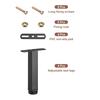 4 Pcs Adjustable Bed Support Legs 7.1 to 7.87 Inch Metal T Leg Frame Reinforcement for Bed Repair Cabinet Home DIY